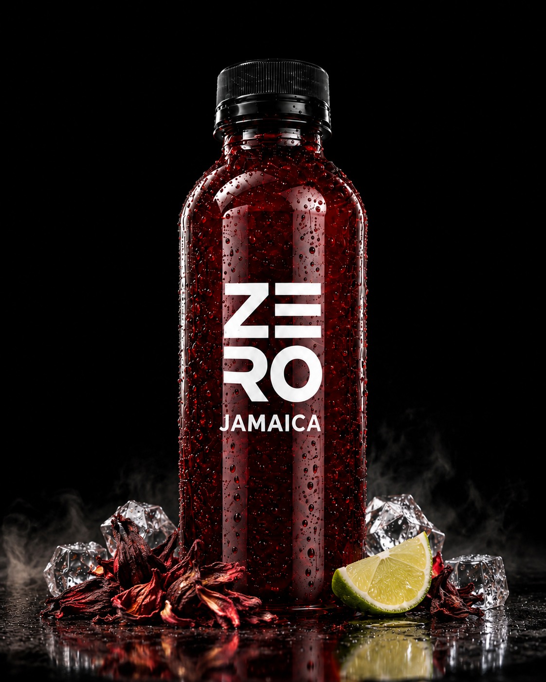 ZERO Jamaica — flor de jamaica, hielo y limón